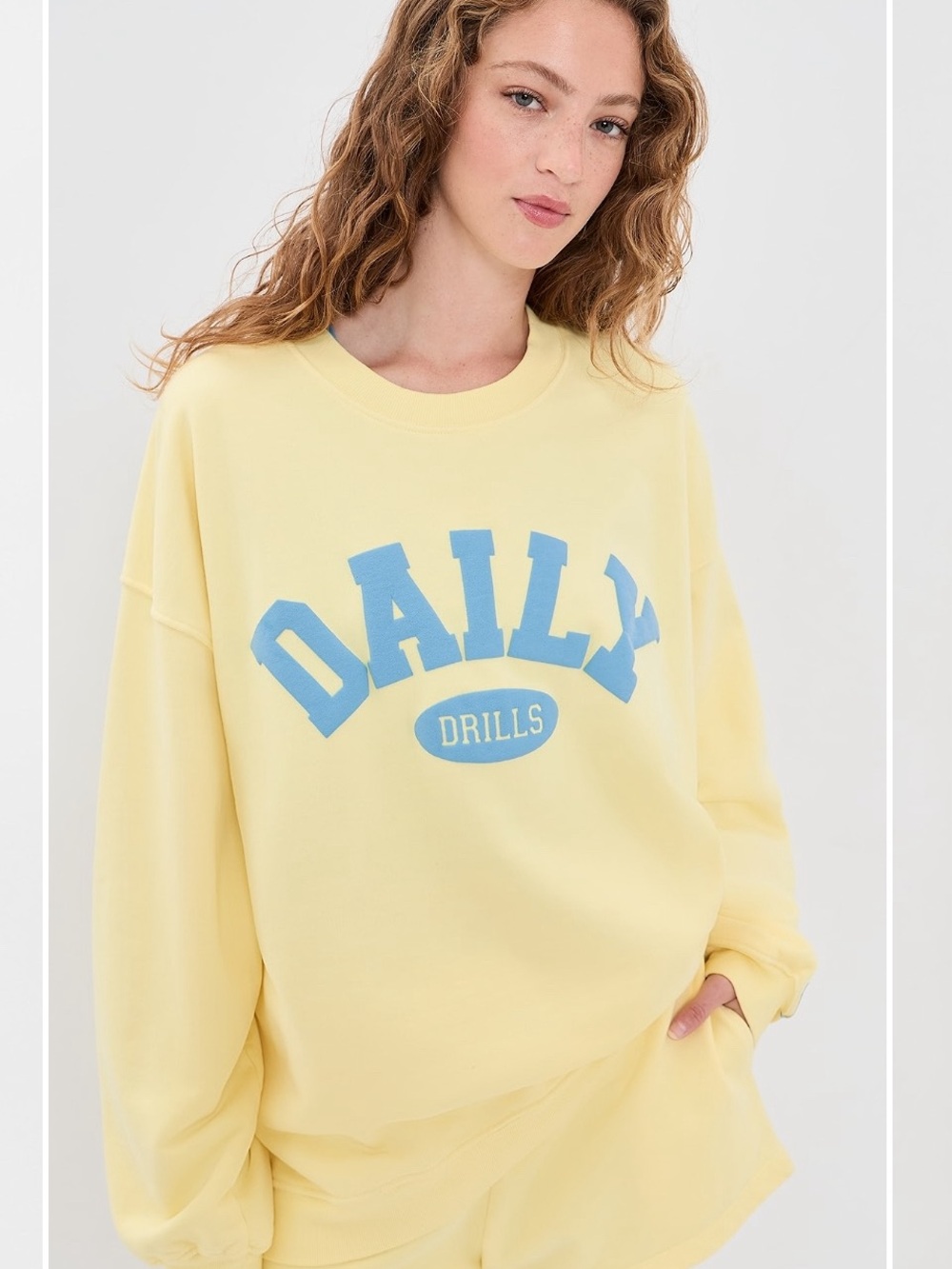 DAILY DRILLS x Shopbop Lemonade Malibu Crewneck Sweatshirt size: XS/S